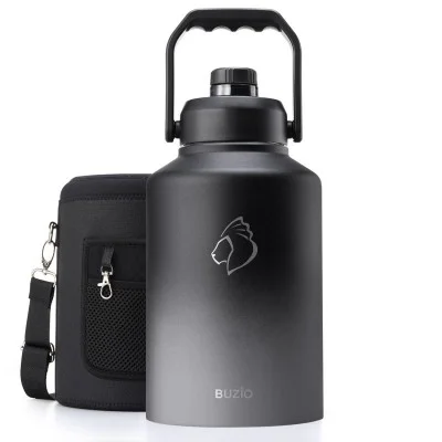 Buzio Rock Series One Gallon Jug with Spout Lid and Sleeve 3.8L - Shadow